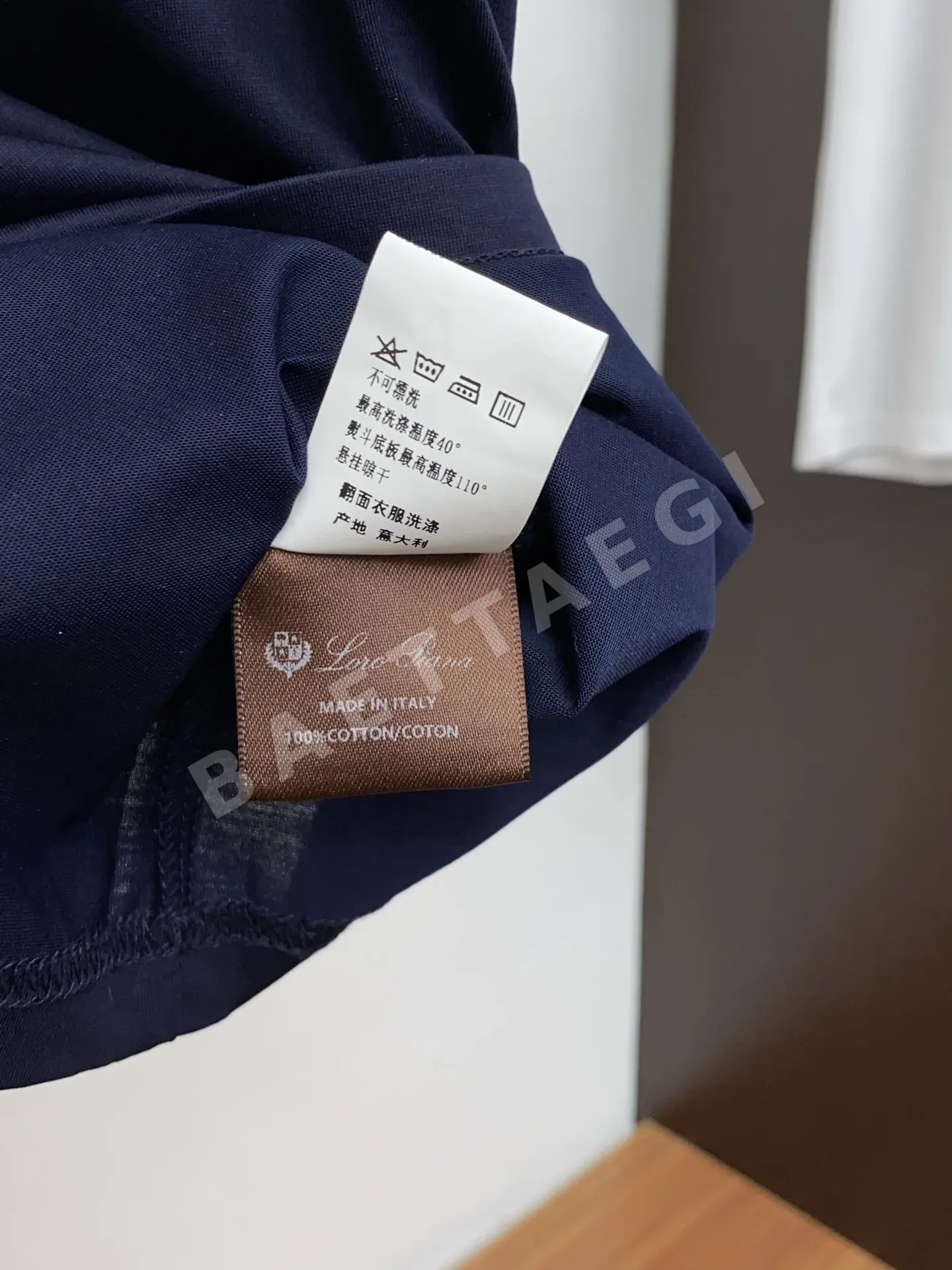 로로피아나 머서라이즈드 코튼 남성 반팔 폴로셔츠 상세 이미지 6