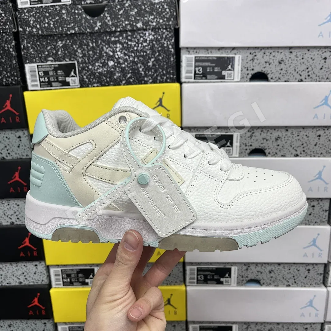 오프화이트 아웃 오브 오피스 OOO 로우 탑스 아이보리 블루 202404 Off White Out Of Office OOO Low Tops 상세 이미지 10