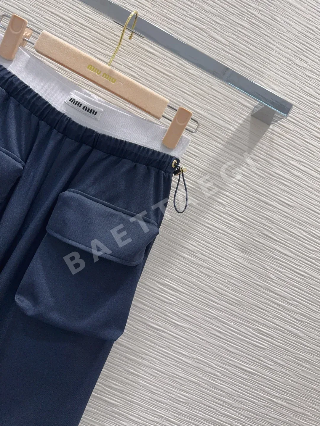 미우미우 와이드 레그 여성 바지 상세 이미지 4