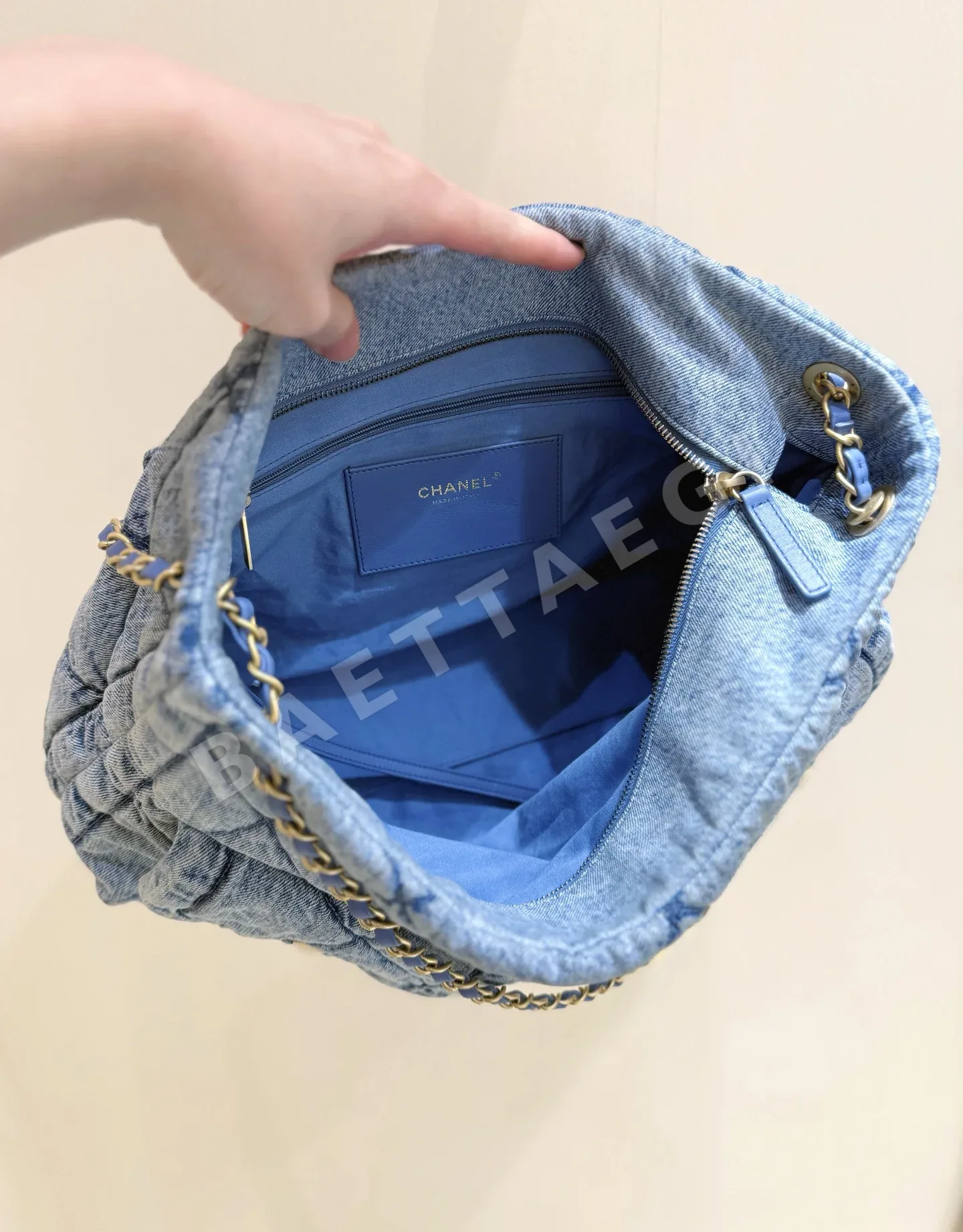 샤넬 25K 데님 호보 쇼핑백 상세 이미지 5