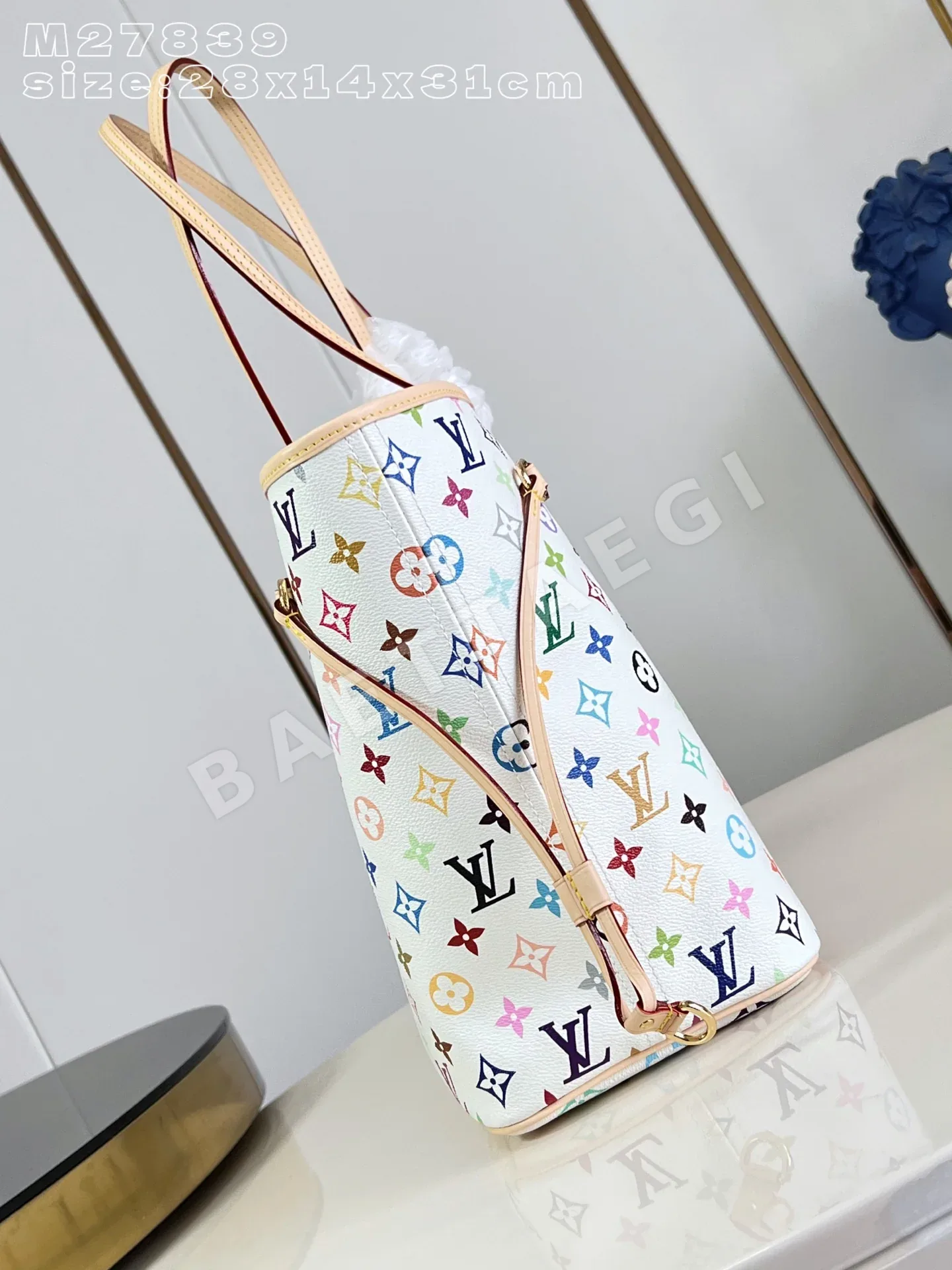 루이비통 화이트 네버풀 미디엄 백 M27839 상세 이미지 7