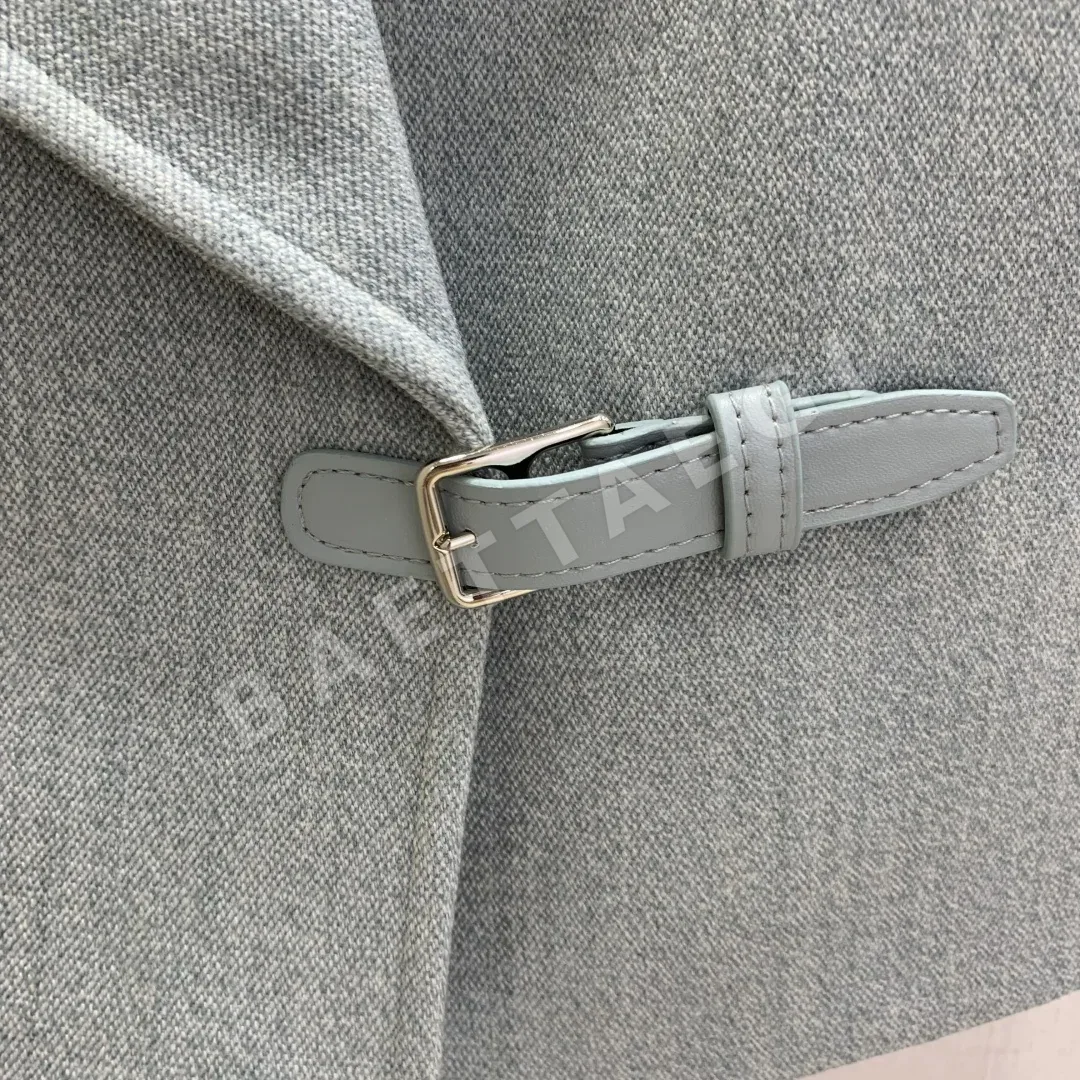 에르메스 울 라펠 가죽 버튼 여성 조끼 상세 이미지 6