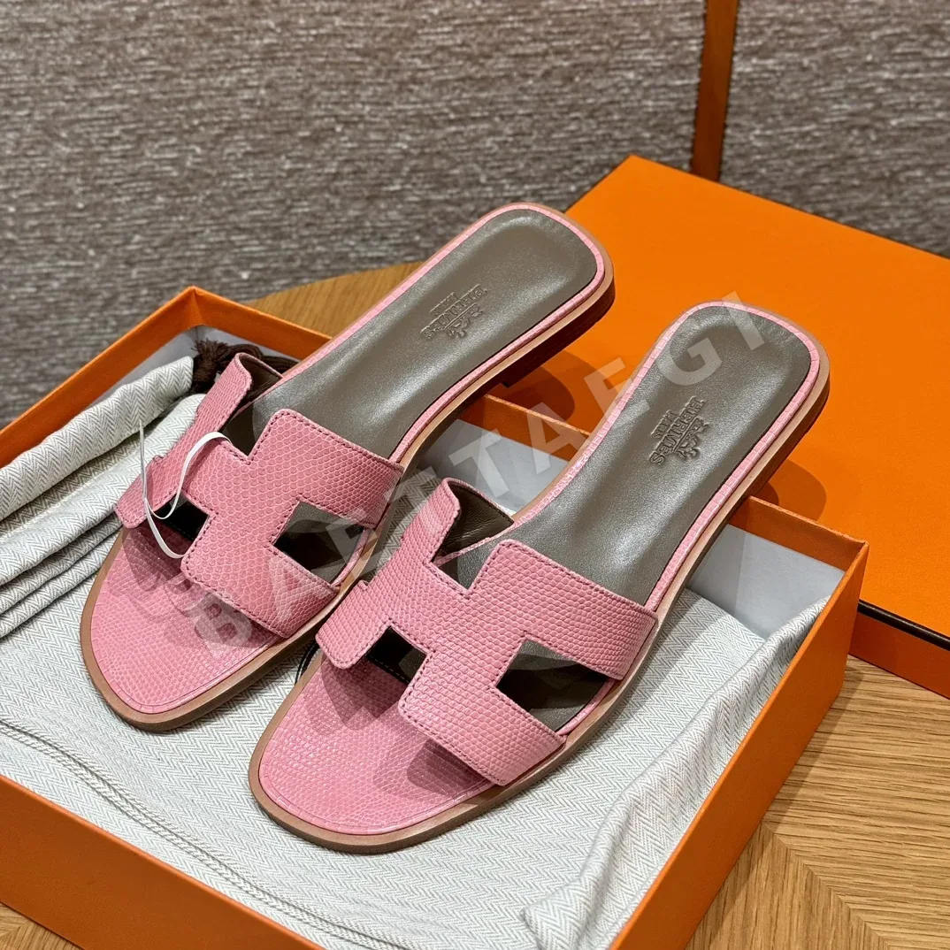 에르메스 오란 도마뱀 가죽 샌들 117450