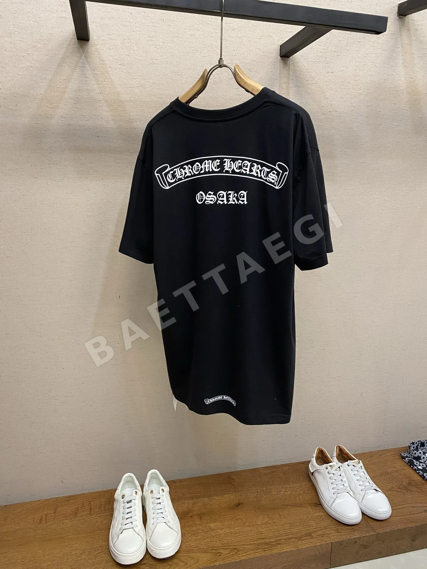 크롬하츠 레터 프린트 남성 반팔 티셔츠 상세 이미지 2
