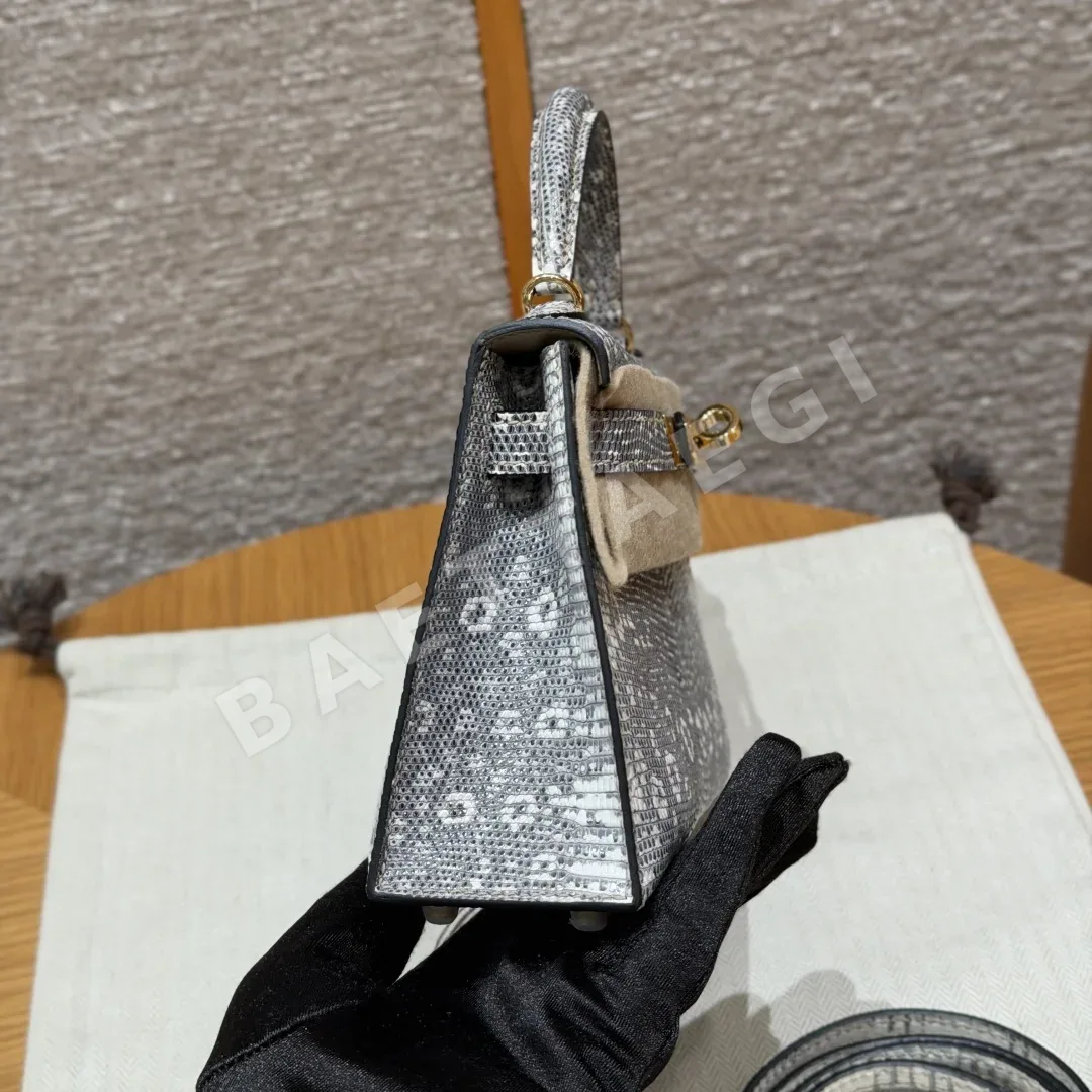 에르메스 미니 켈리 도마뱀 가죽 가방 상세 이미지 3