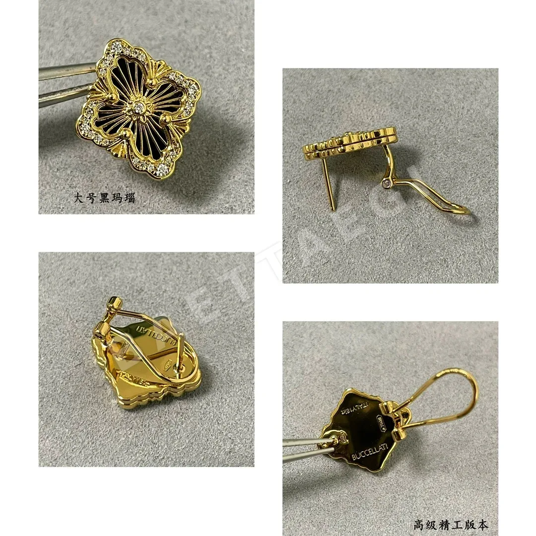 부첼라티 오닉스 네잎클로버 골드 귀걸이 상세 이미지 8