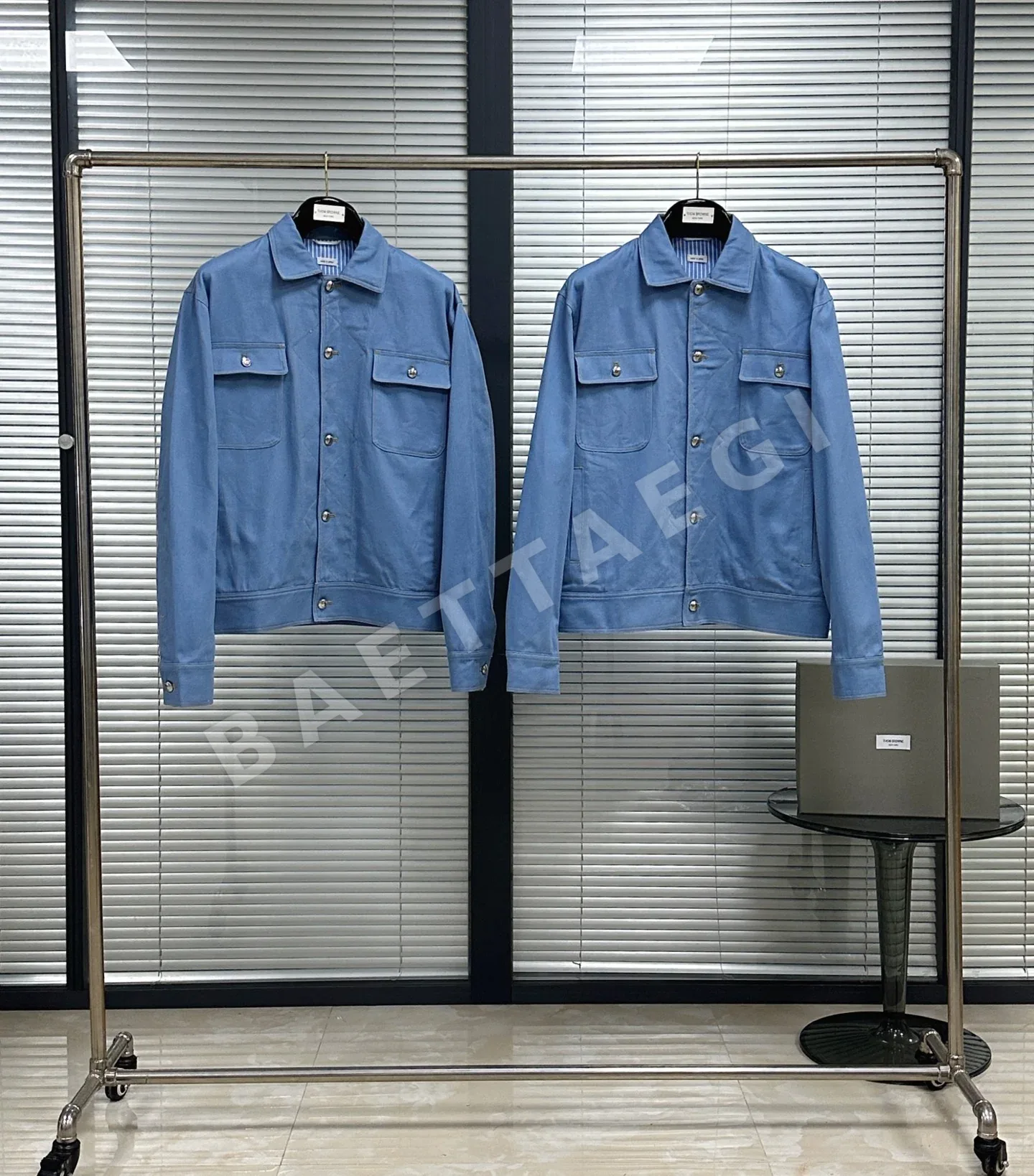 톰브라운 카키 스티치 데님 워크 자켓 46767
