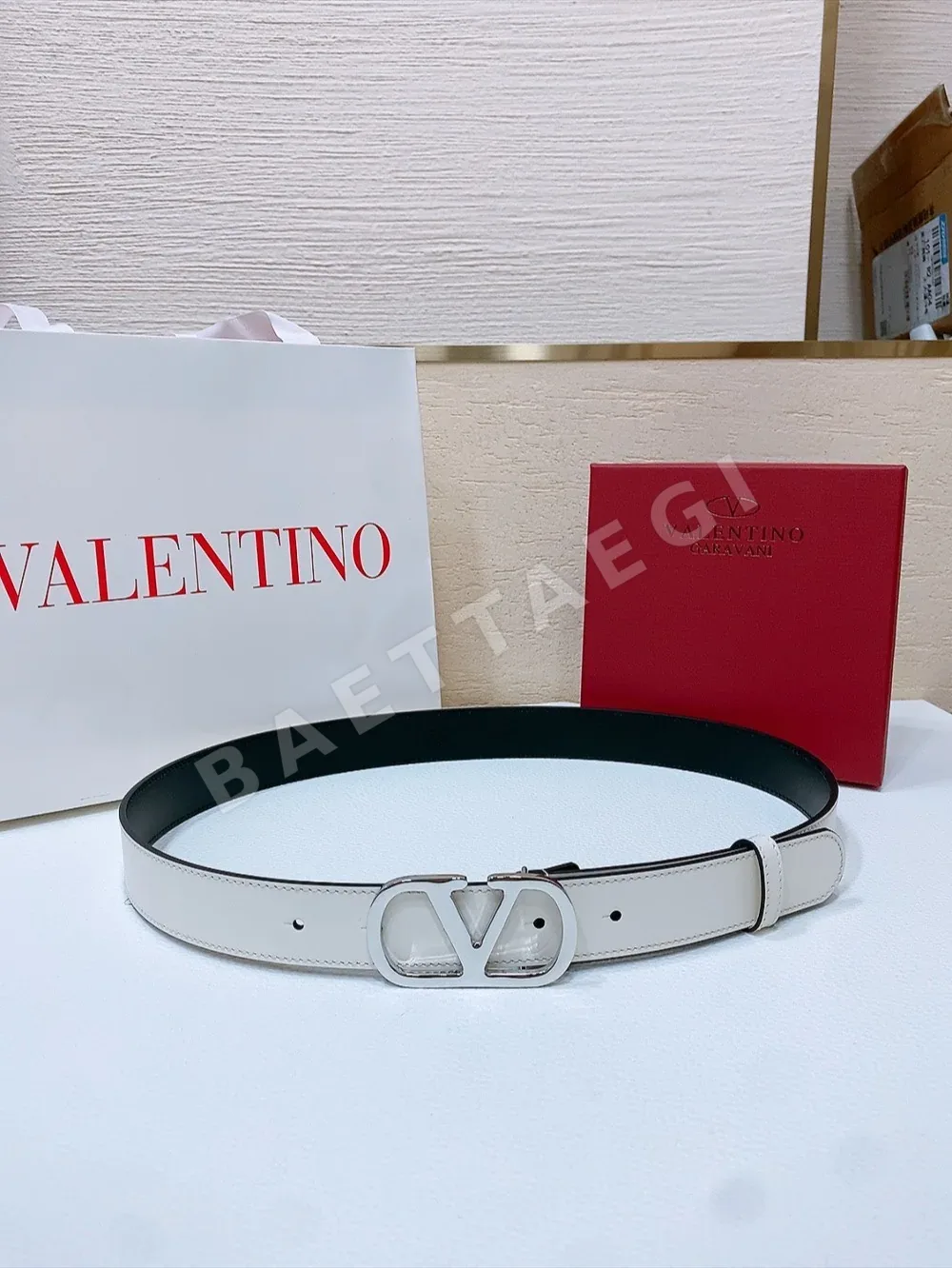 발렌티노 VLOGO 버클 송아지가죽 벨트 58067