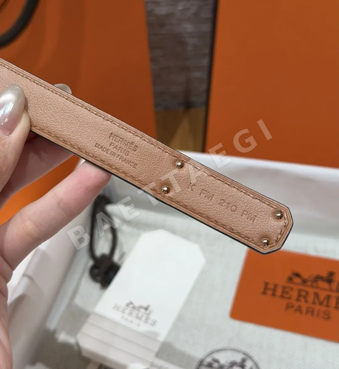 에르메스 켈리 팔라듐 도금 버클 헌터 가죽 벨트 상세 이미지 9