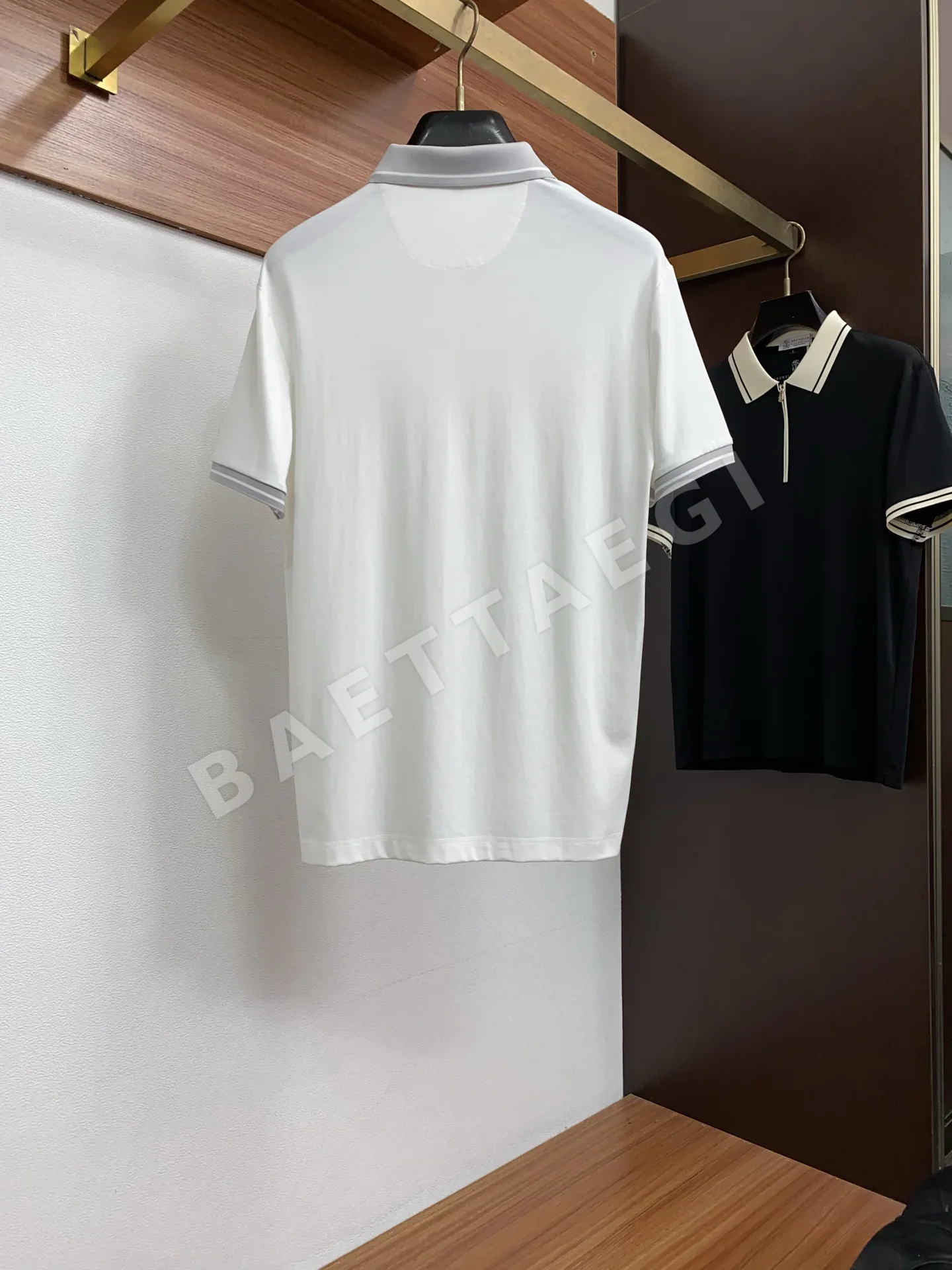 브루넬로쿠치넬리 남성 실크 터치 반팔 폴로셔츠 상세 이미지 9