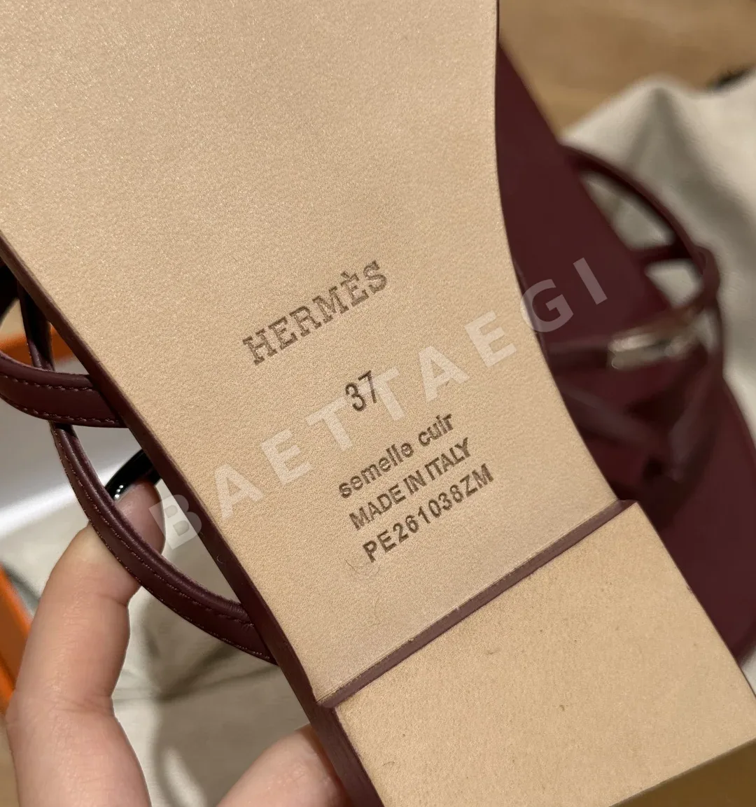 에르메스 샌들 Red calfskin 송아지가죽 상세 이미지 6