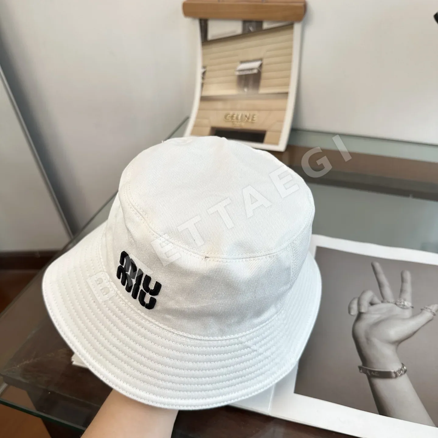미우미우 버킷 햇 모자 상세 이미지 7