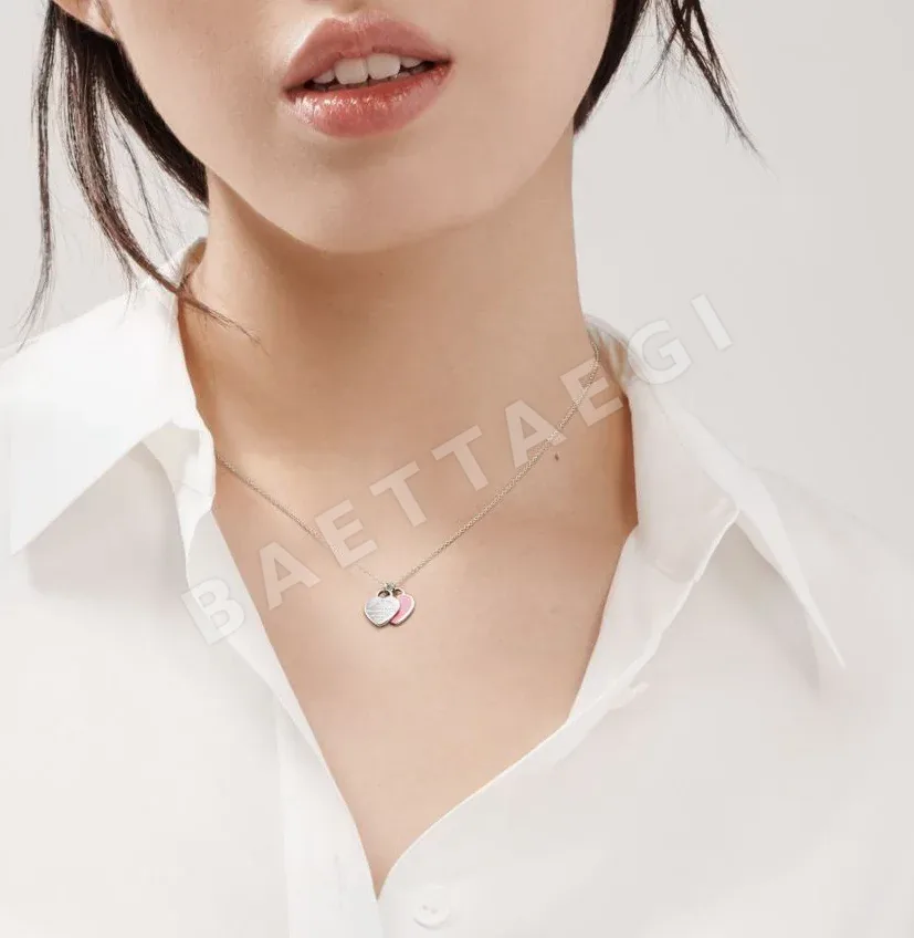 티파니 하트 펜던트 3색 스털링 실버 목걸이 상세 이미지 3