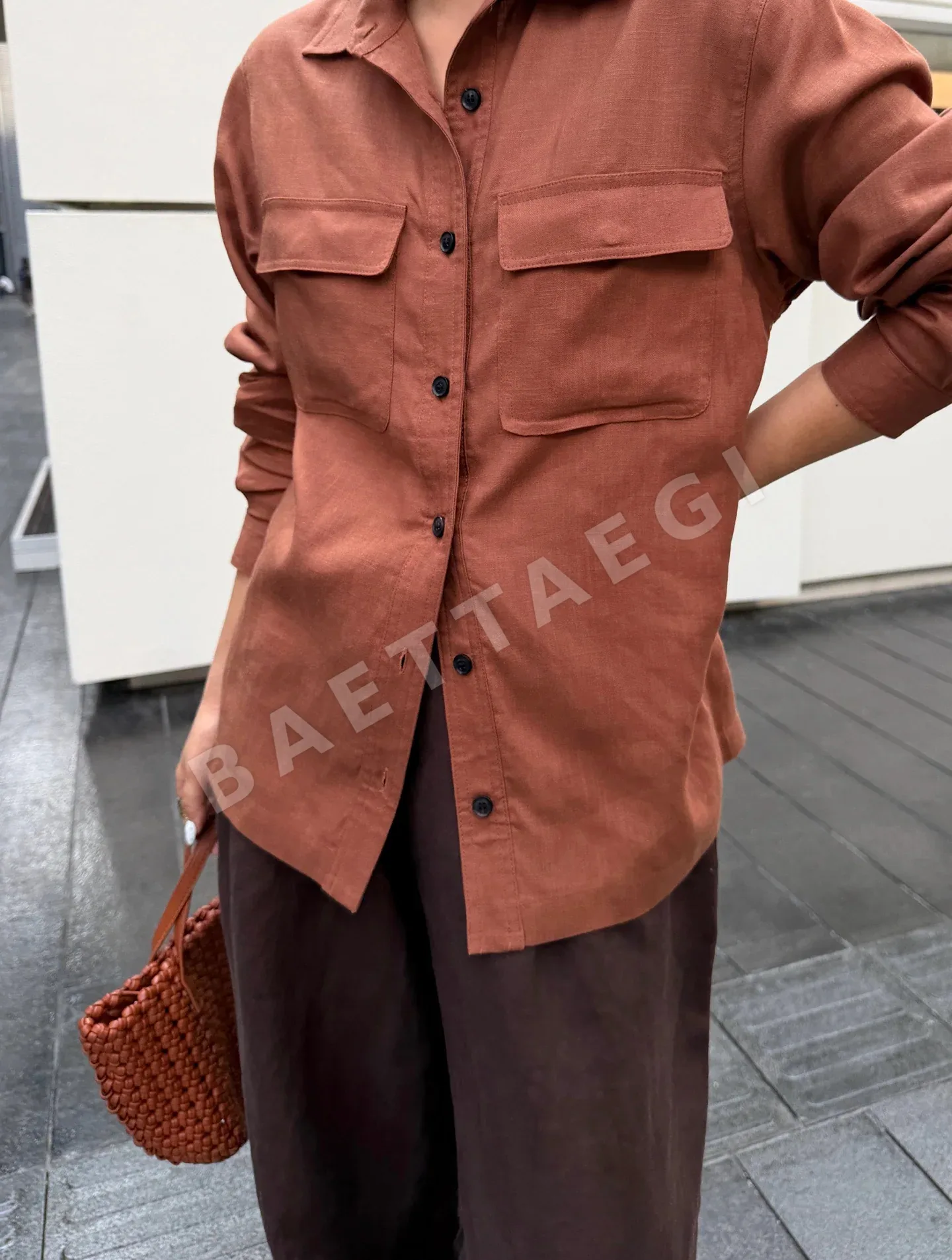 로로피아나 여성 린넨 긴팔 재킷 상세 이미지 2