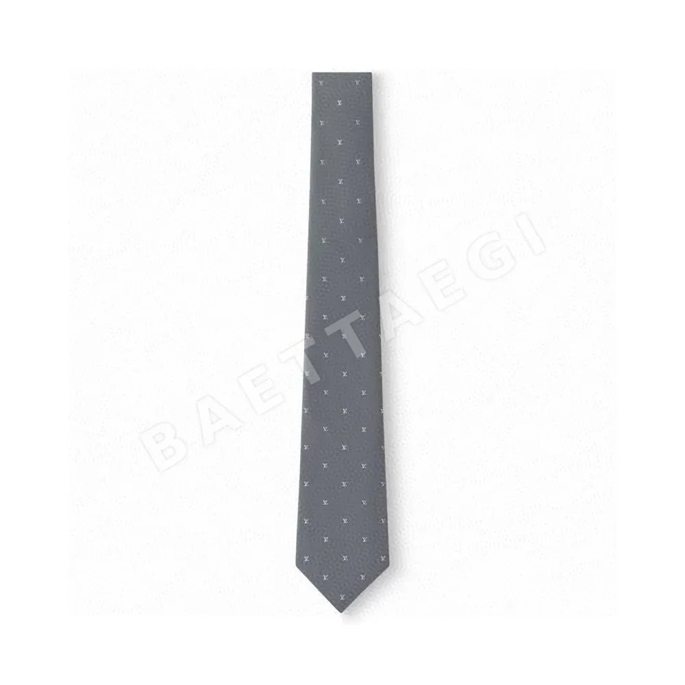 루이비통 다이아몬드 V 로고 자카드 실크 넥타이 90086