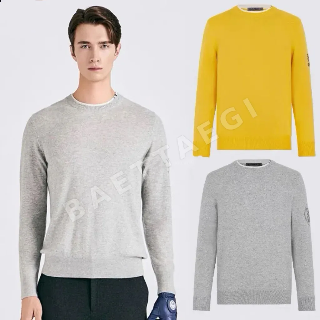 지포어 남성 울 혼방 크루넥 스웨터 207746