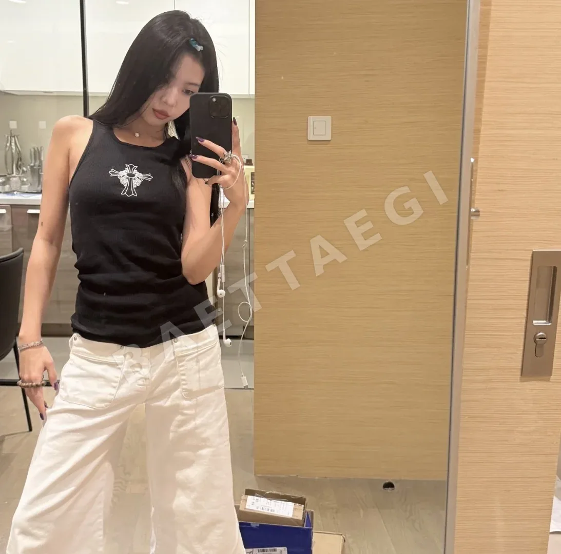 크롬하츠 크로스 프린트 남성 반팔 티셔츠 상세 이미지 12