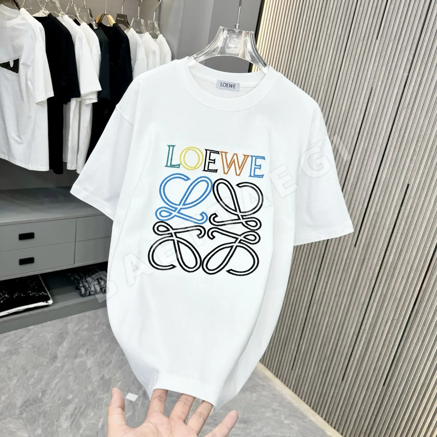 로에베 남성 헤비웨이트 코튼 반팔 티셔츠 상세 이미지 6