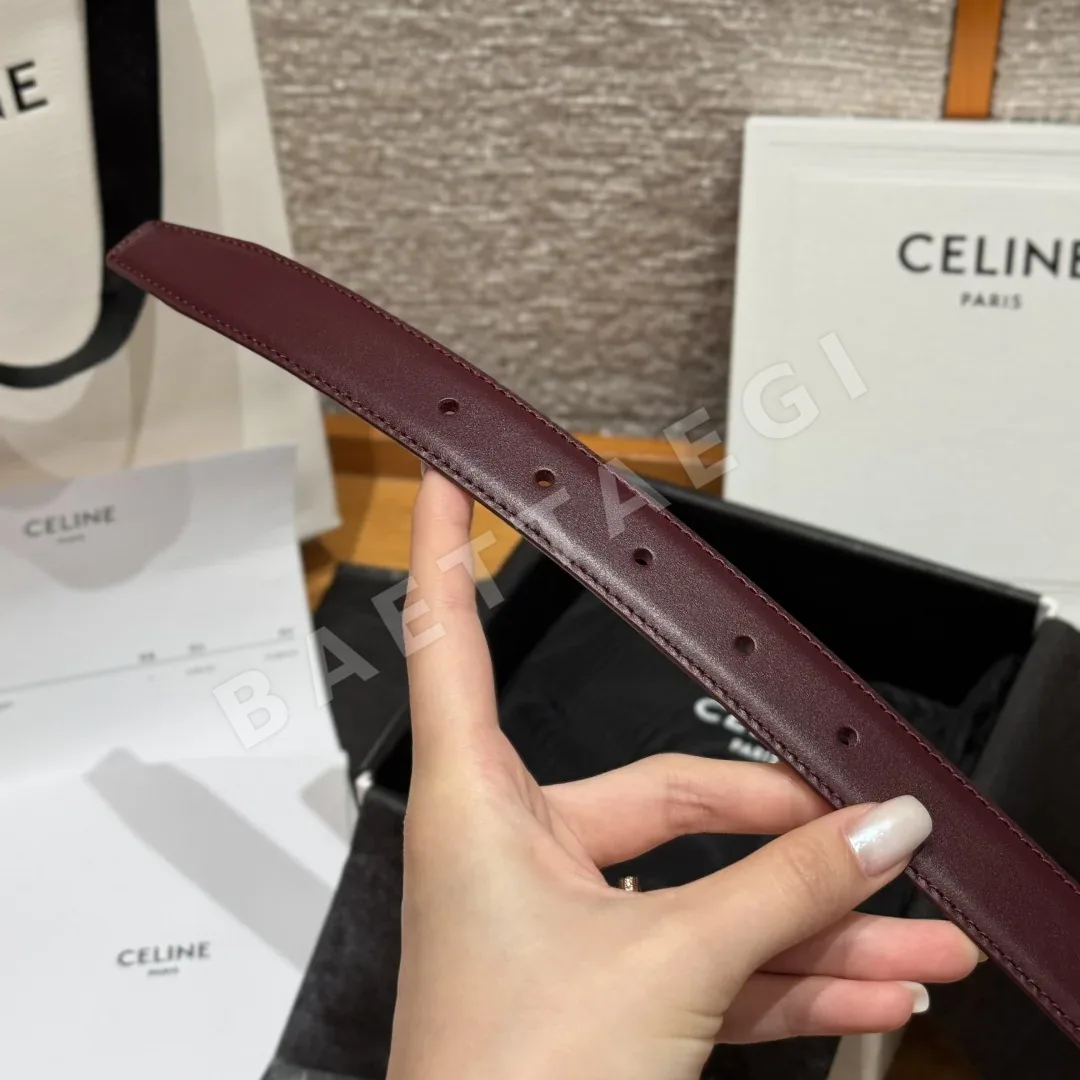 셀린느 ALIX 미디엄 25mm 리버시블 소가죽 벨트 상세 이미지 9
