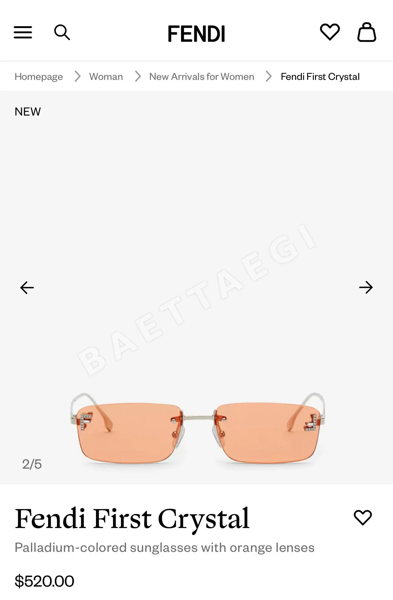 펜디 선글라스 74272 Fendi Sunglasses 상세 이미지 5
