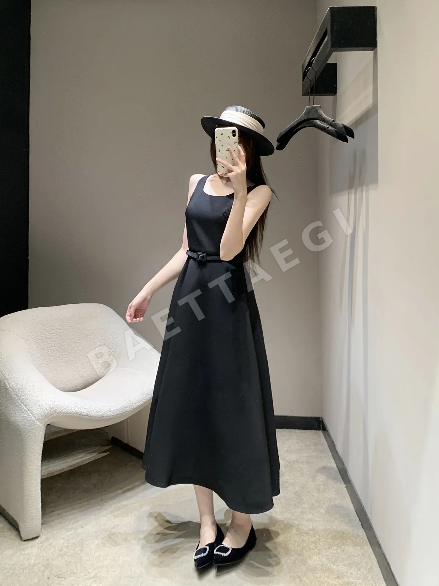 디올 울 실크 슬림핏 A라인 원피스 상세 이미지 3