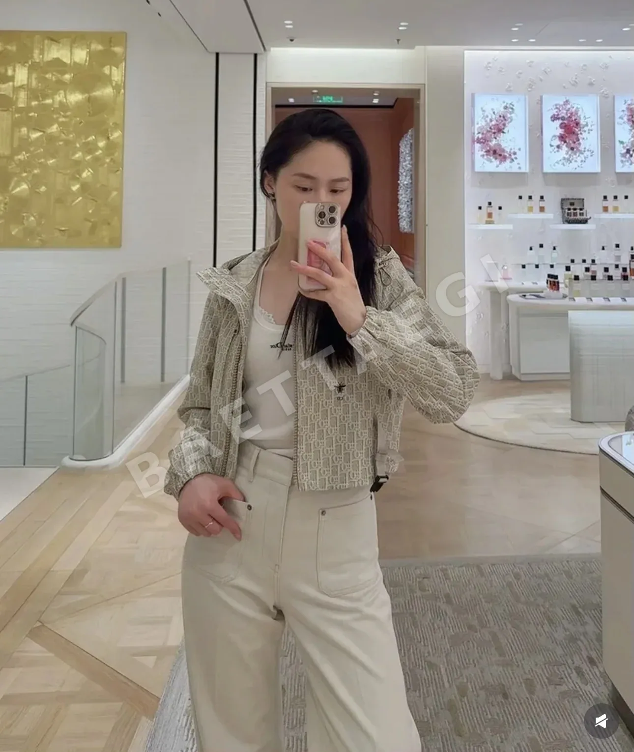 디올 골드 오블리크 자카드 여성 자켓 상세 이미지 9