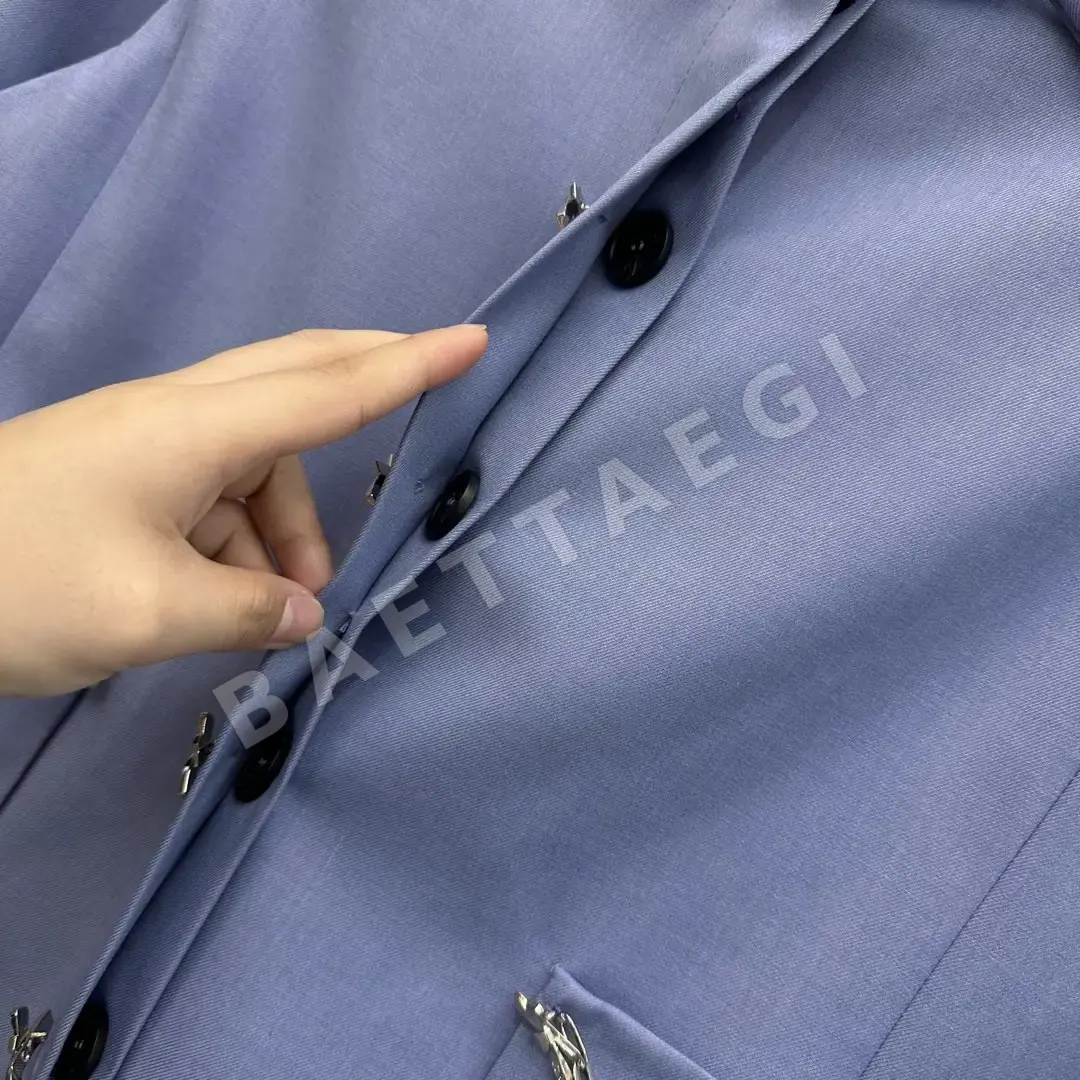 디올 컬러 블록 스탠드 카라 재킷 세트 상세 이미지 3