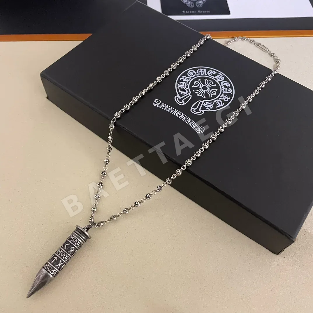 크롬하츠 클래식 크로스 볼 탄환 펜던트 목걸이 126864