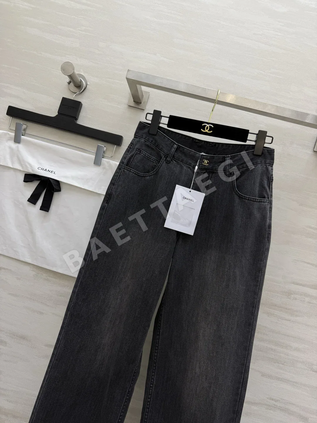 샤넬 스트레이트 레그 여성 바지 상세 이미지 4