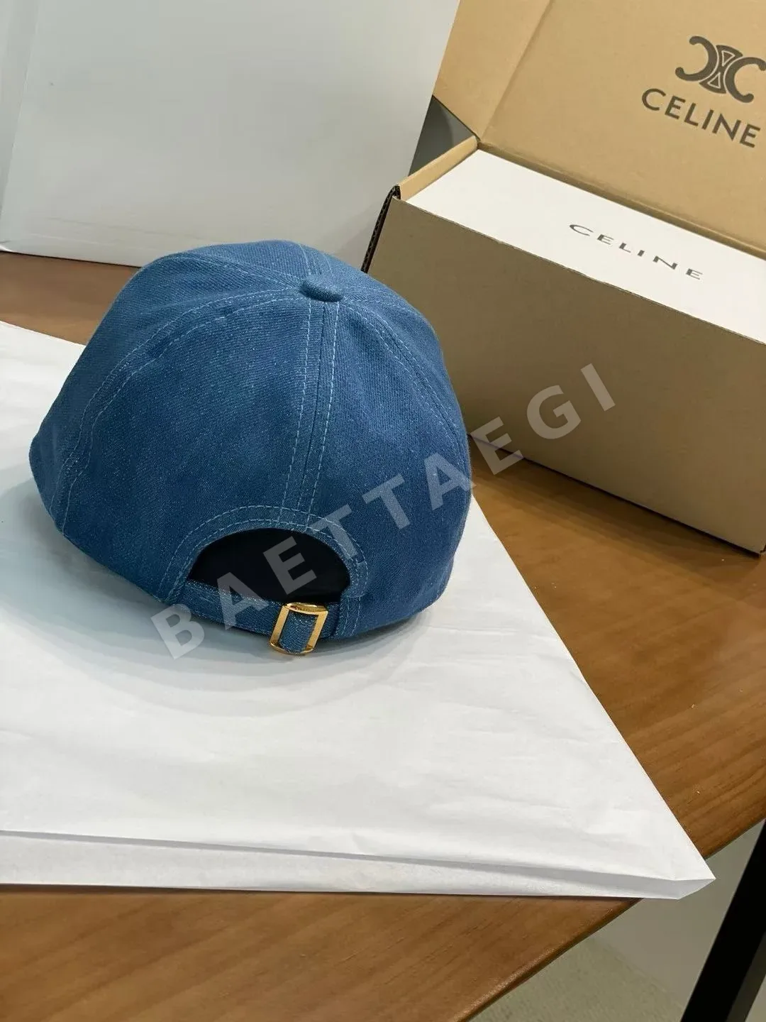셀린느 데님 자수 캡 상세 이미지 8