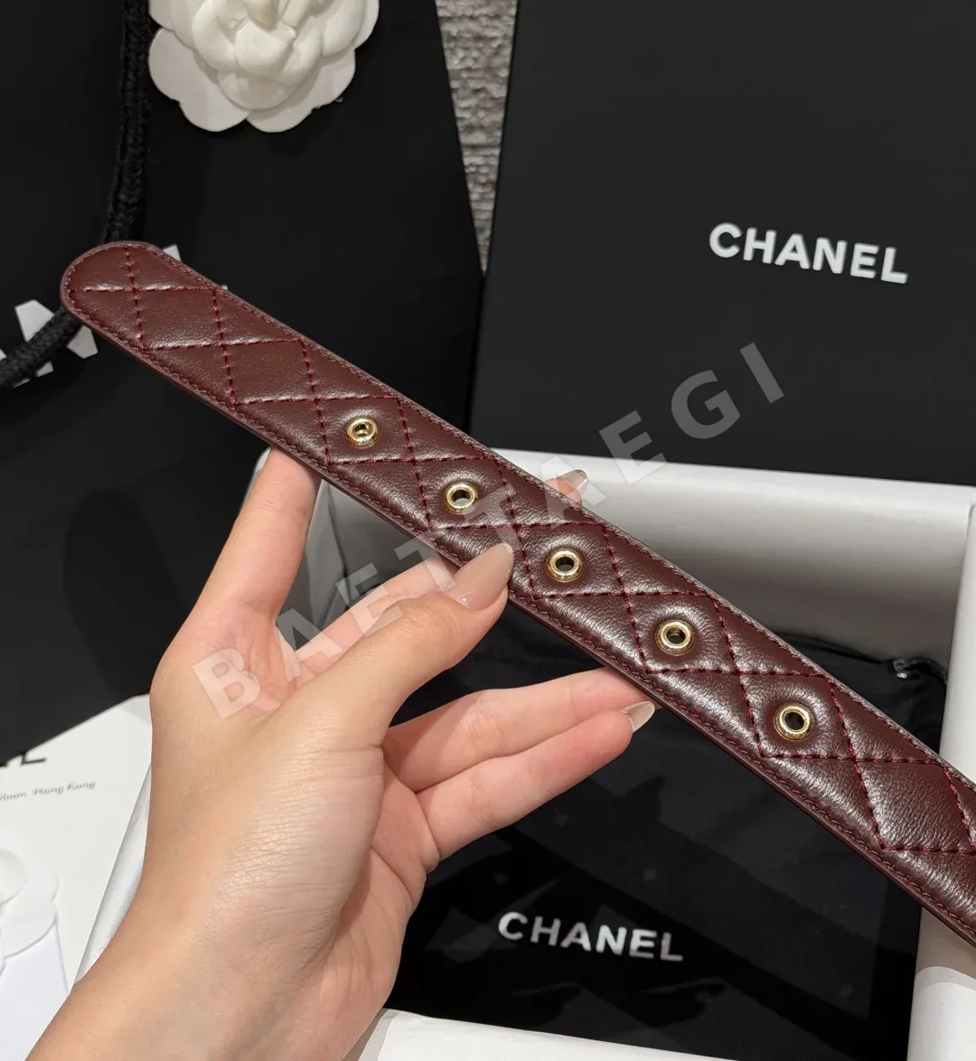 샤넬 더블 C 버클 가죽 벨트 상세 이미지 9
