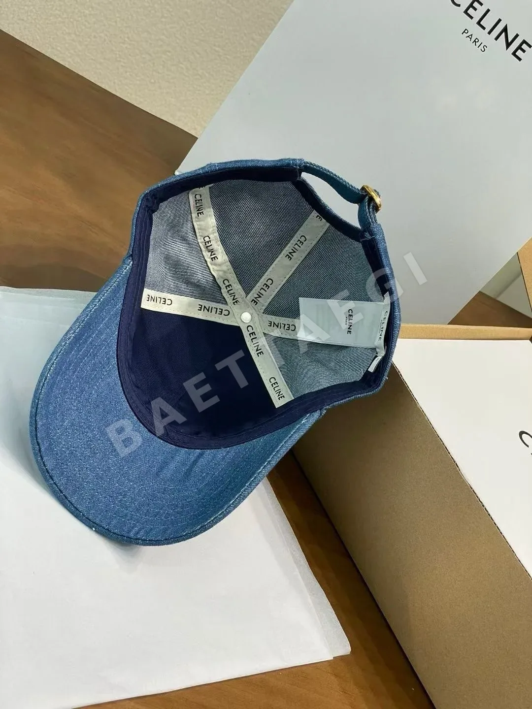 셀린느 데님 자수 캡 상세 이미지 9