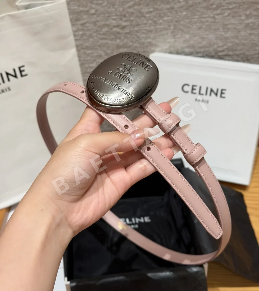 셀린느 MAISON 13mm 가죽 벨트 상세 이미지 3
