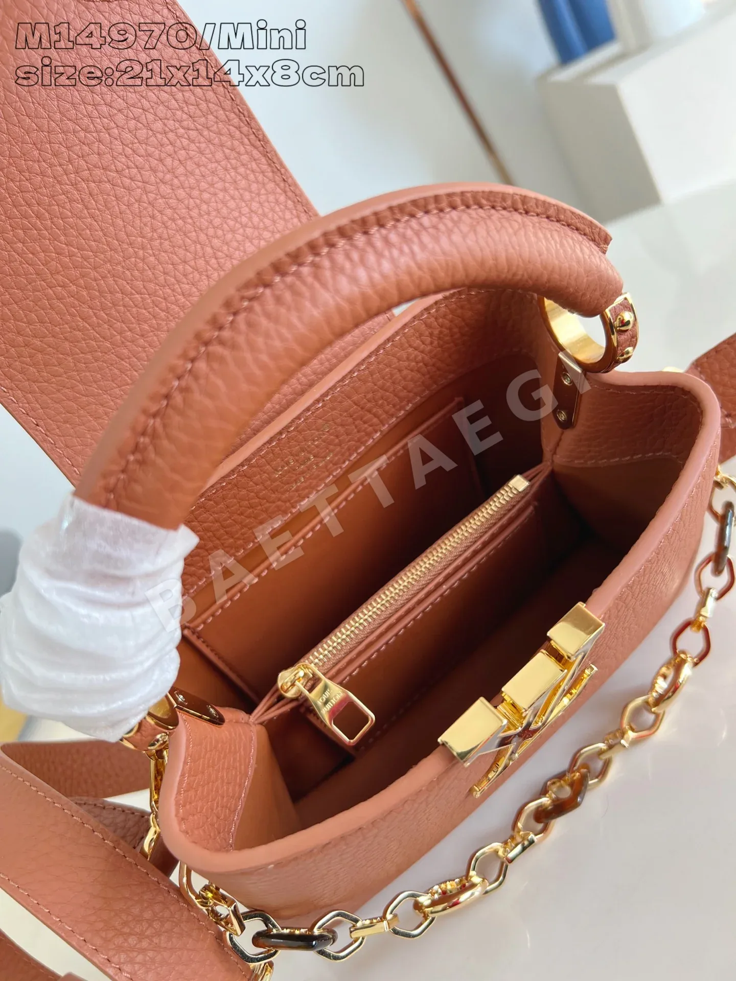 루이비통 브라운 카푸신 미니 핸드백 M14970 상세 이미지 8