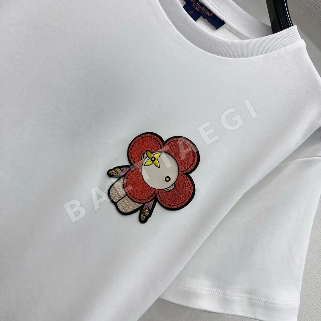 루이비통 크루넥 코튼 반팔 티셔츠 상세 이미지 4