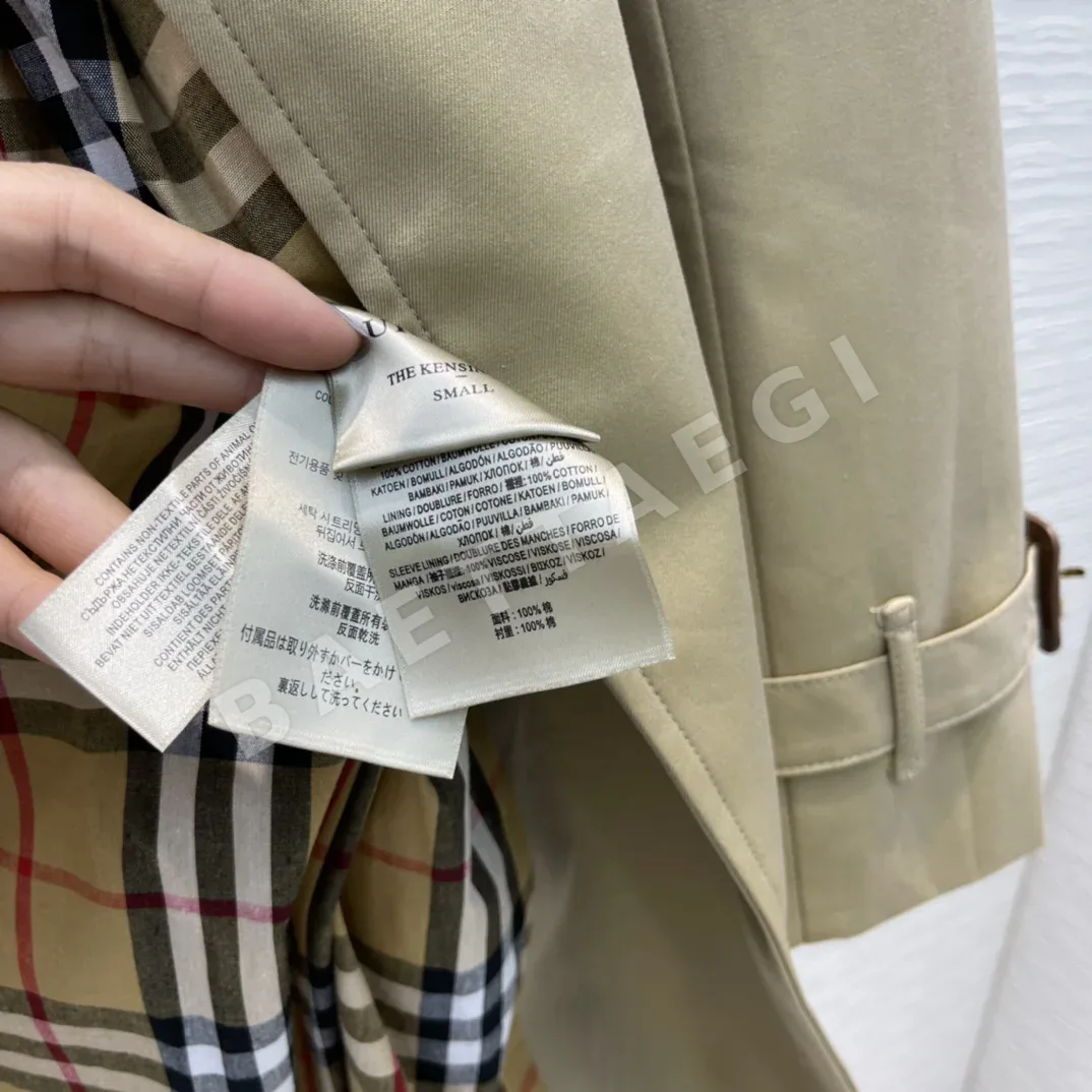 버버리 켄징턴 슬림핏 여성 트렌치코트 자켓 상세 이미지 6
