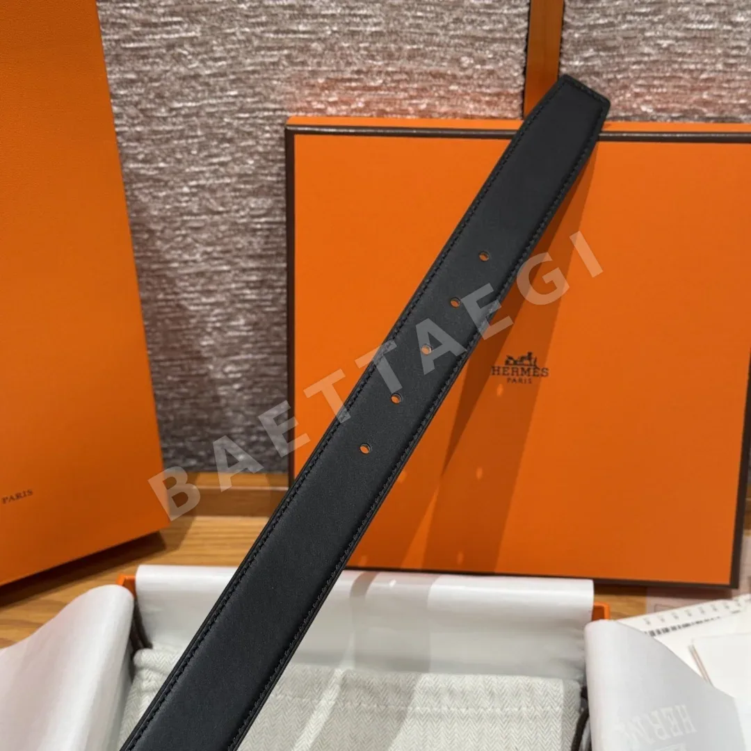 에르메스 로데오 카프스킨 팔라듐 버클 벨트 상세 이미지 8