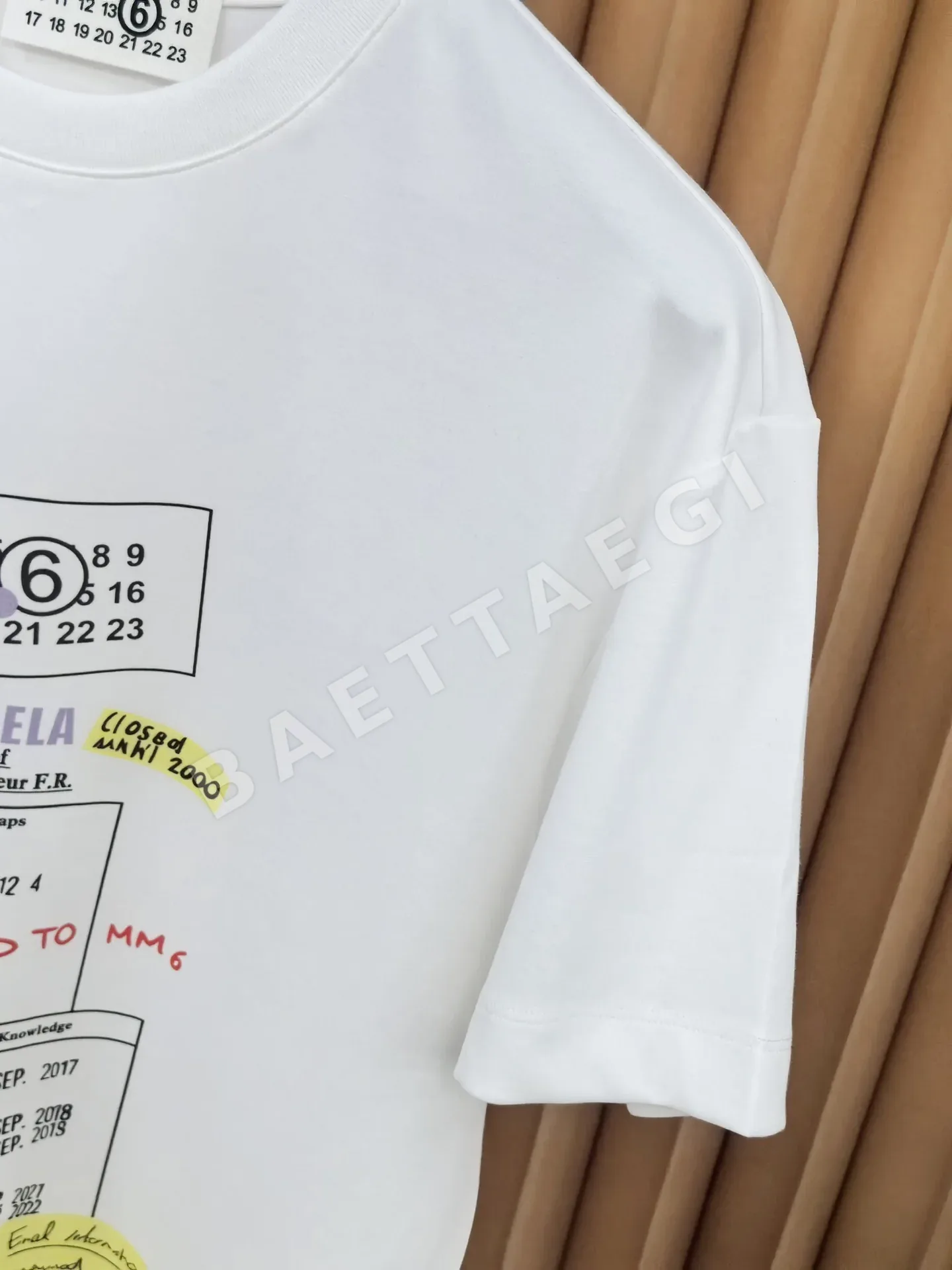 마르지엘라 프린트 양면 원단 반팔 티셔츠 상세 이미지 5