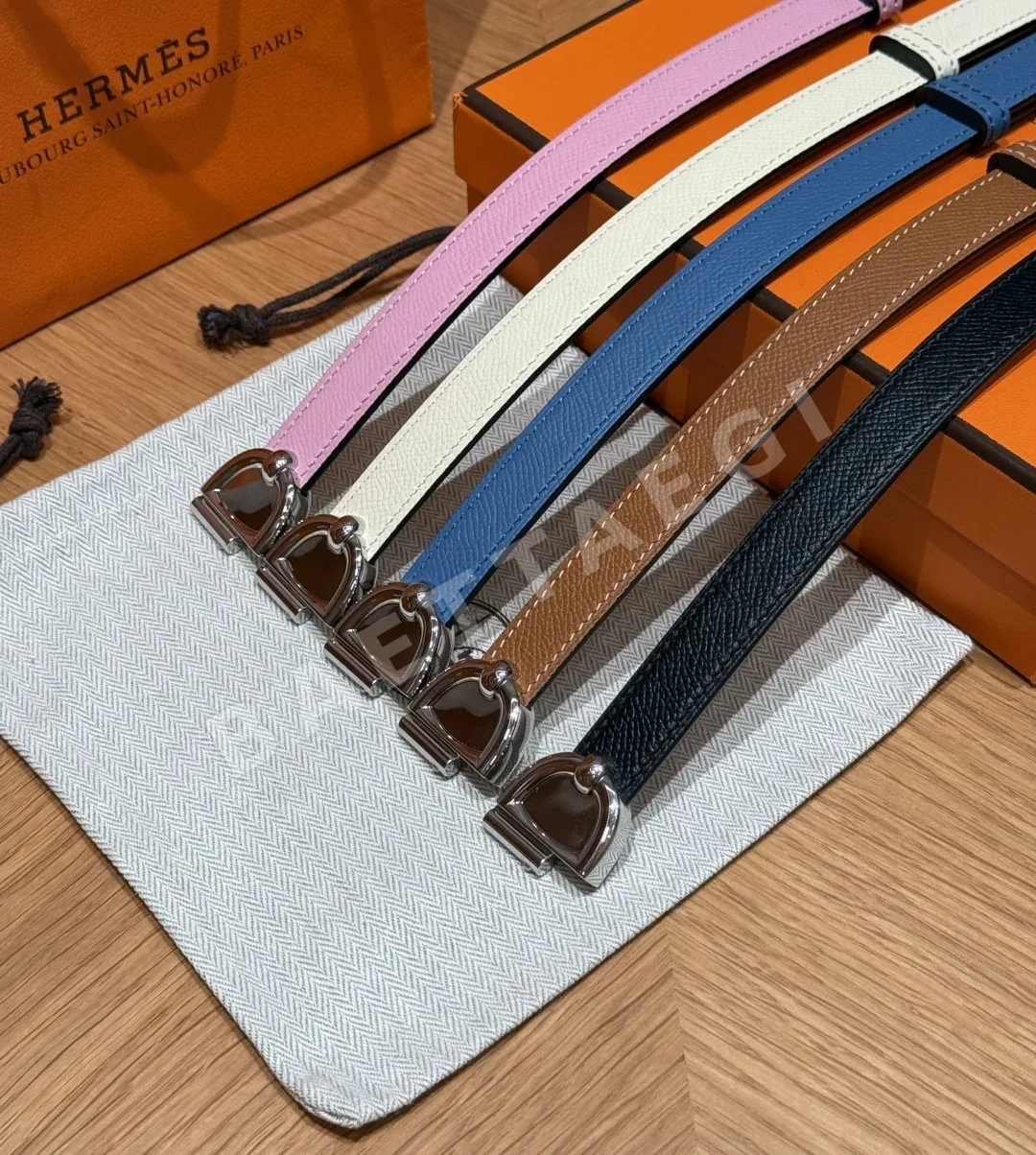 에르메스 탈라사 메탈 버클 앱송 가죽 벨트 상세 이미지 4