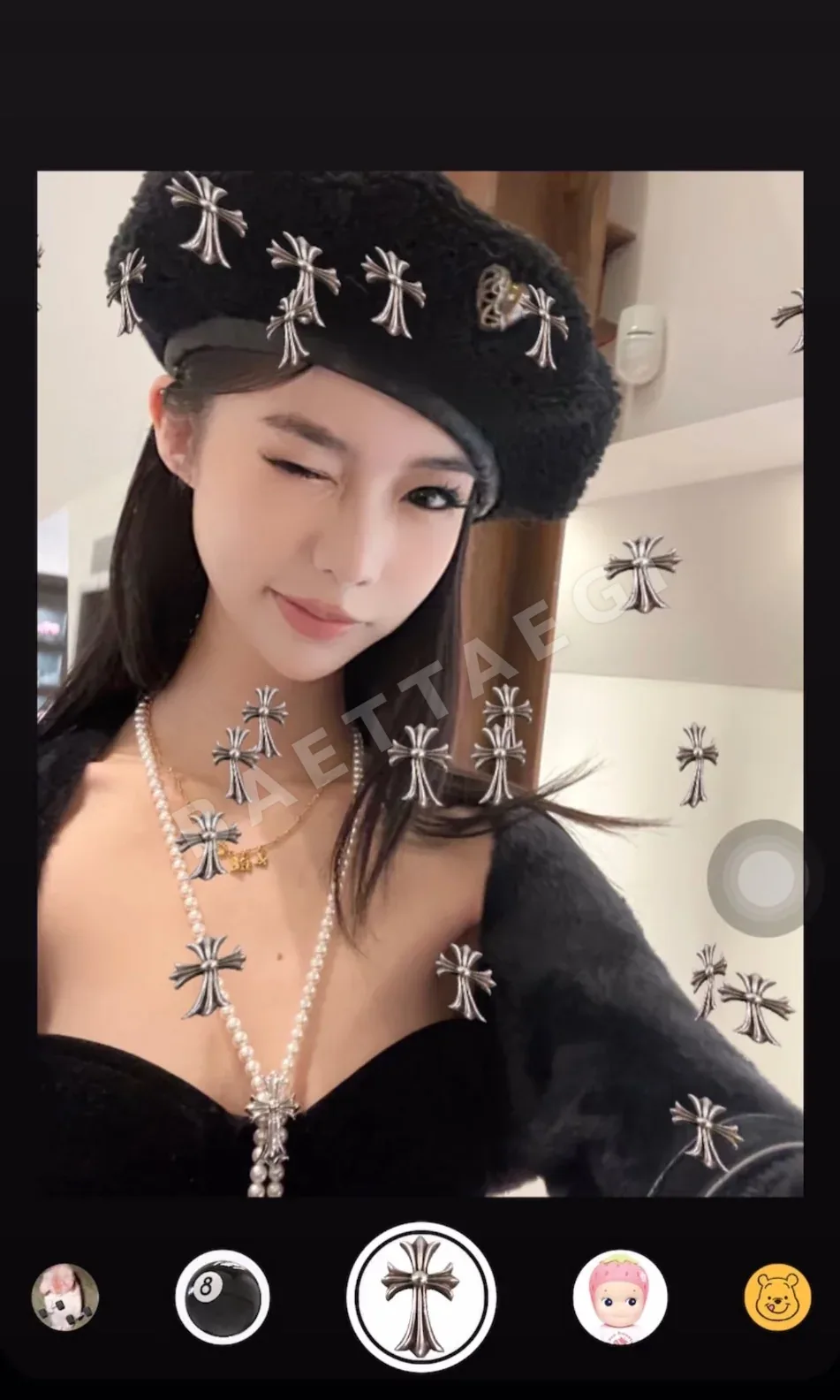 크롬하츠 진주 펜던트 조절형 실버 목걸이 상세 이미지 6