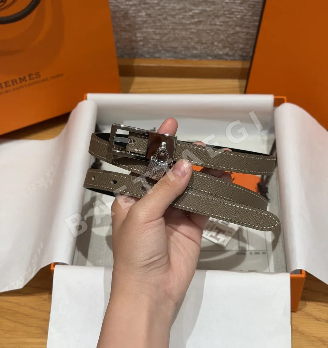 에르메스 럭키 리버시블 자물쇠 장식 벨트 상세 이미지 2