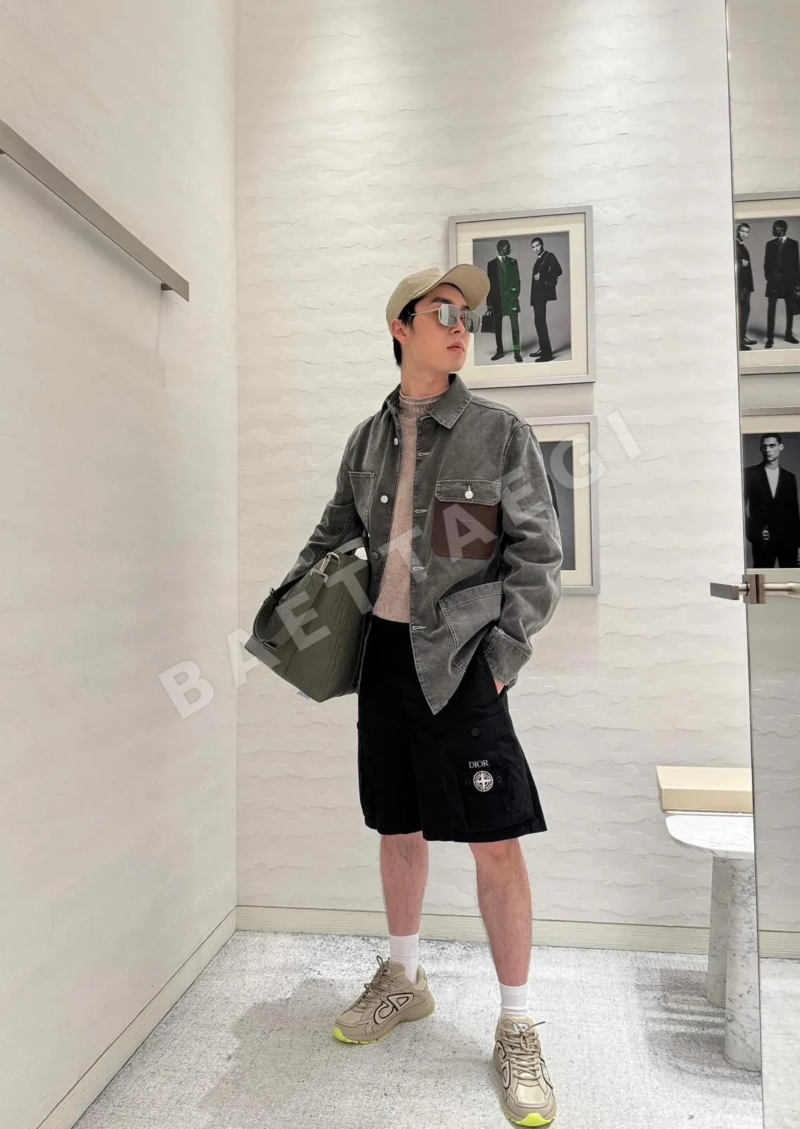 스톤아일랜드 가죽 포켓 데님 재킷 긴팔 상세 이미지 9