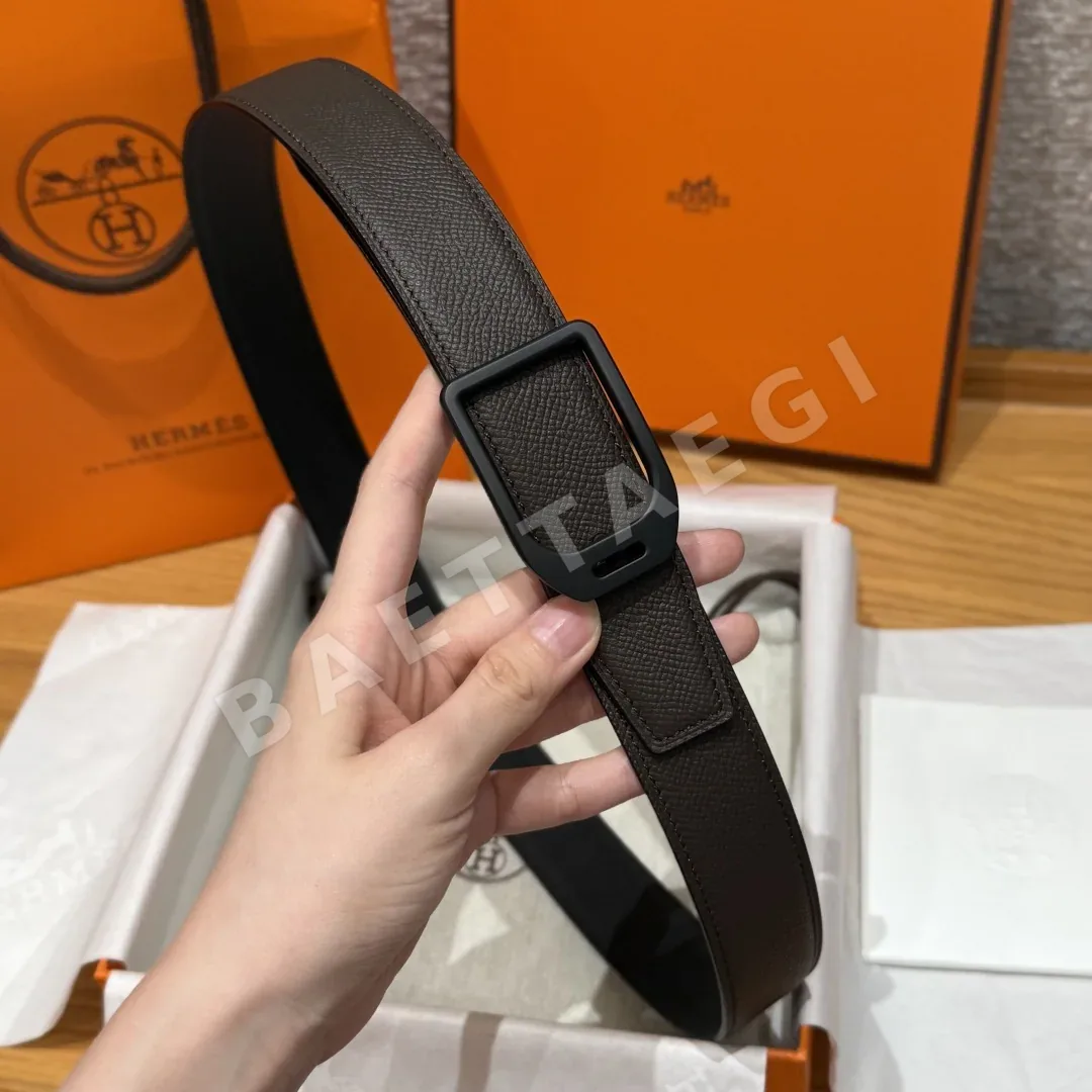 에르메스 조키 양면 앱송 가죽 벨트 상세 이미지 5