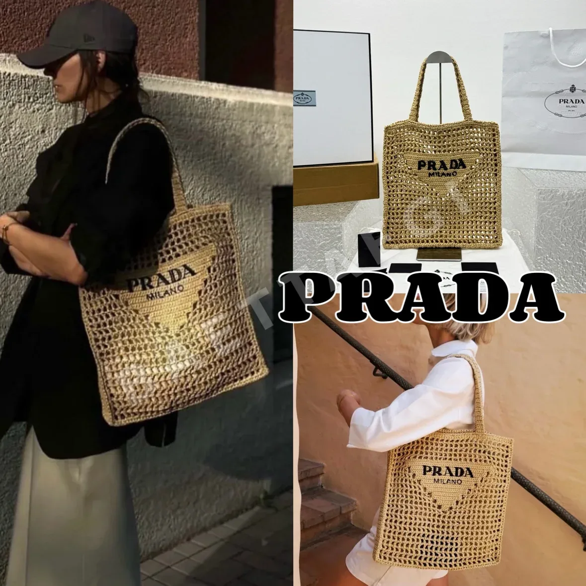 프라다 투각 소스트로 토트백 136689