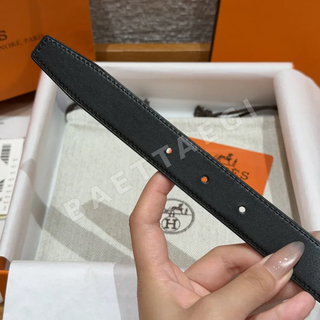 에르메스 진주 비즈 버클 리버서블 가죽 벨트 24mm 상세 이미지 9