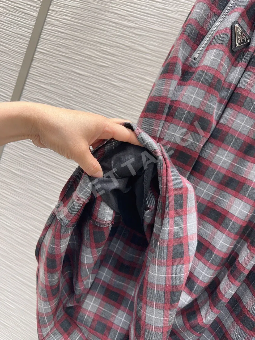 디올 체크 미디 스커트 상세 이미지 8