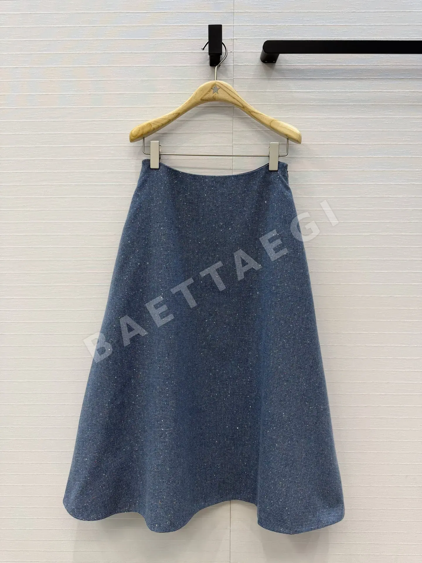 디올 블루 도트 롱 스커트 149414