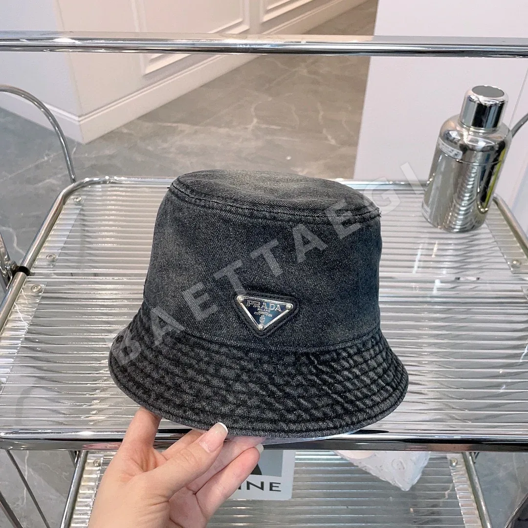 프라다 타이다이 데님 버킷 햇 84841