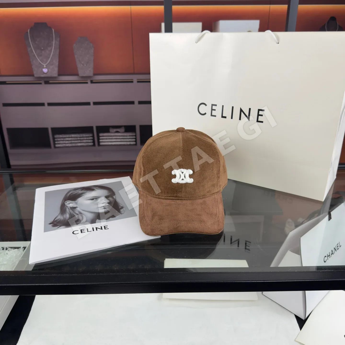 셀린느 코듀로이 더블 C 베이스볼캡 상세 이미지 5