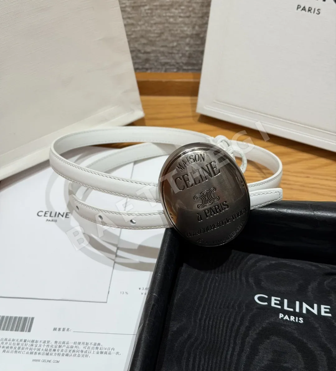 셀린느 메종 13mm 레더 벨트 177154